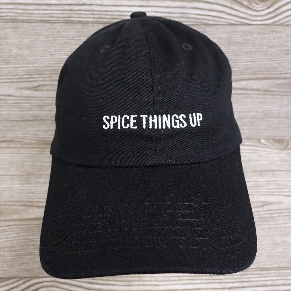 BACARDI RUM SPICE THINGS UP PROMO BLACK ADJUSTABLE STRAPBACK BASEBALL HAT CAP